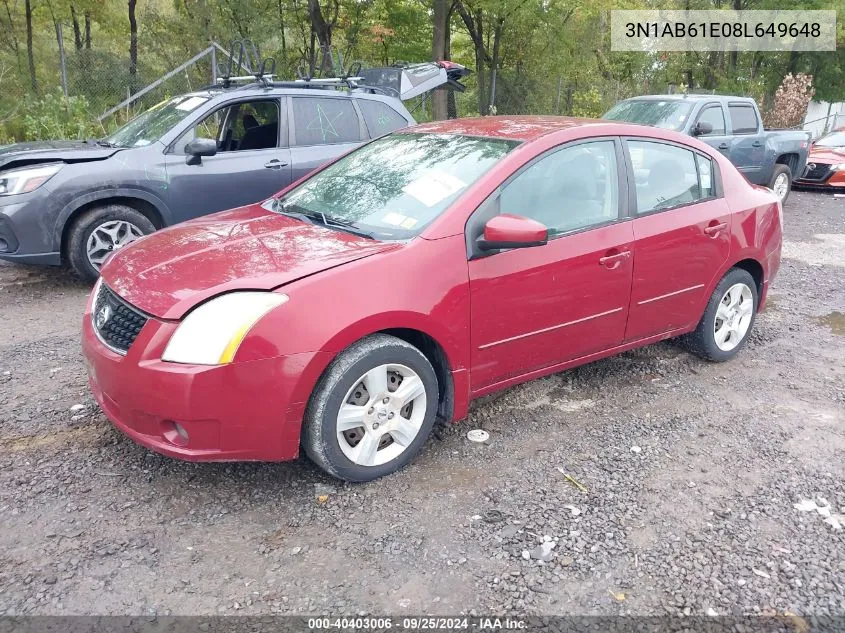 3N1AB61E08L649648 2008 Nissan Sentra 2.0S