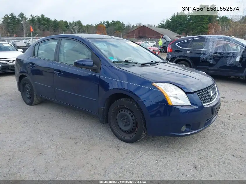 3N1AB61E58L652674 2008 Nissan Sentra 2.0S