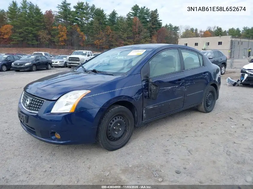 3N1AB61E58L652674 2008 Nissan Sentra 2.0S