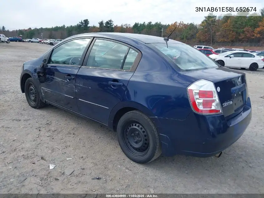 3N1AB61E58L652674 2008 Nissan Sentra 2.0S