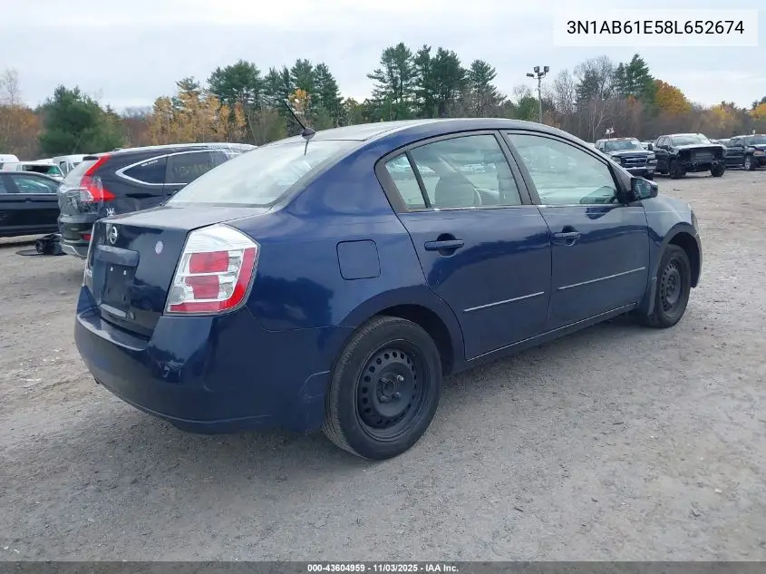 3N1AB61E58L652674 2008 Nissan Sentra 2.0S