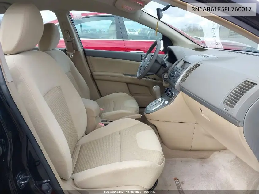 3N1AB61E58L760017 2008 Nissan Sentra 2.0S
