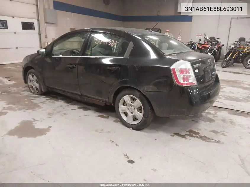 3N1AB61E88L693011 2008 Nissan Sentra 2.0S