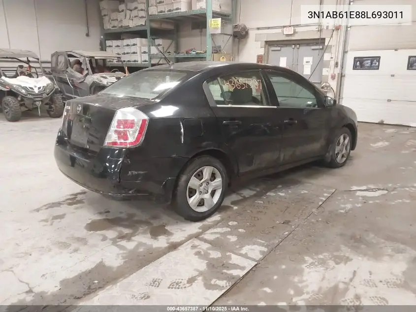 3N1AB61E88L693011 2008 Nissan Sentra 2.0S