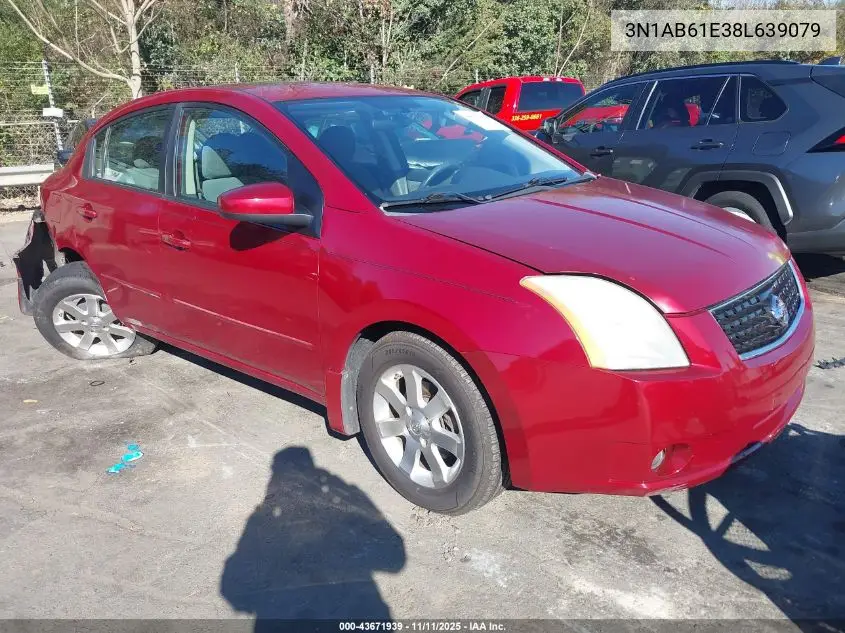 3N1AB61E38L639079 2008 Nissan Sentra 2.0S