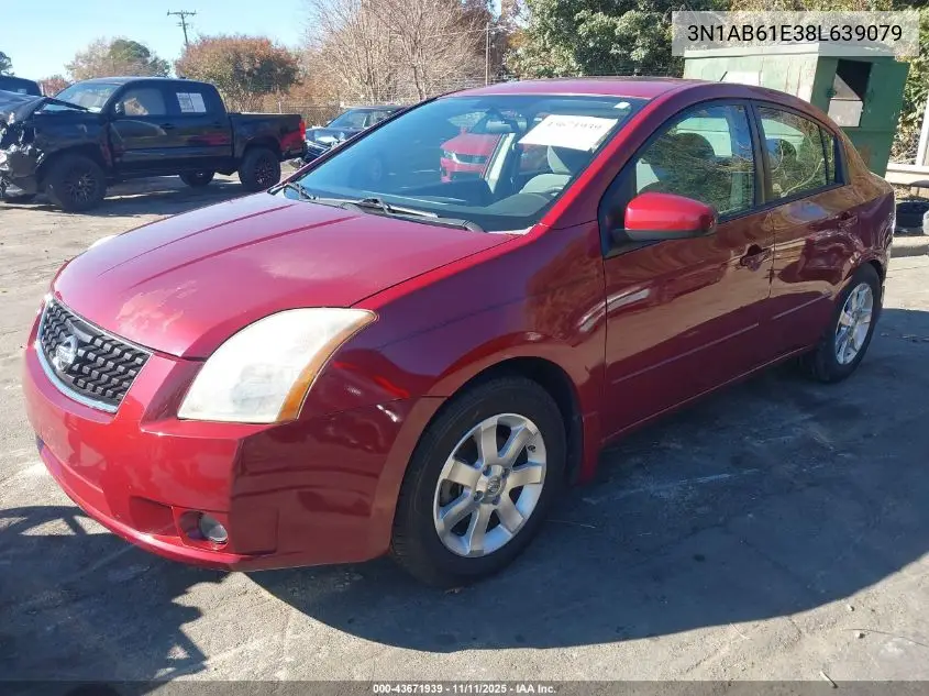 3N1AB61E38L639079 2008 Nissan Sentra 2.0S