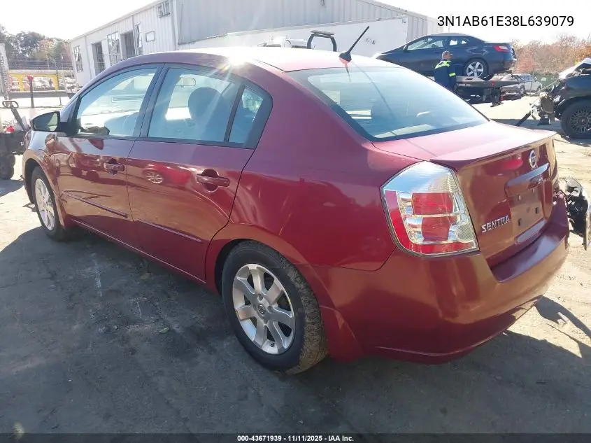 3N1AB61E38L639079 2008 Nissan Sentra 2.0S