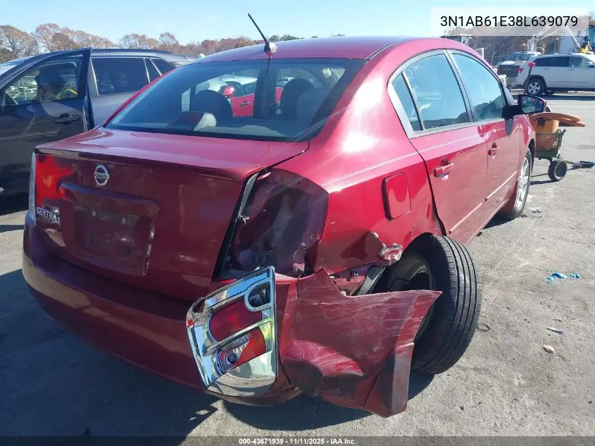 3N1AB61E38L639079 2008 Nissan Sentra 2.0S