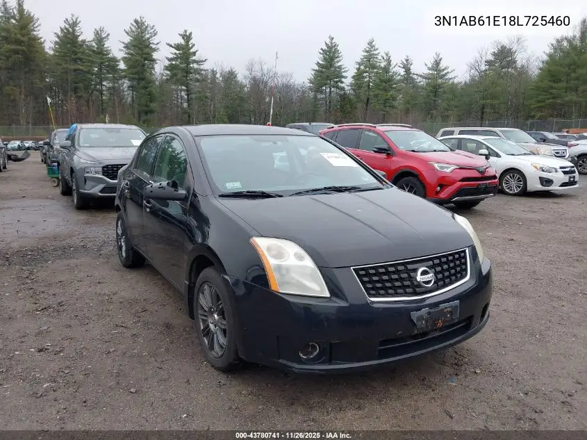 3N1AB61E18L725460 2008 Nissan Sentra 2.0S