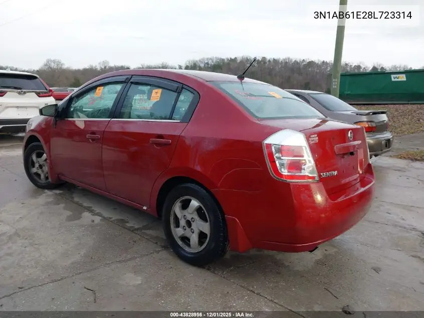 3N1AB61E28L723314 2008 Nissan Sentra 2.0