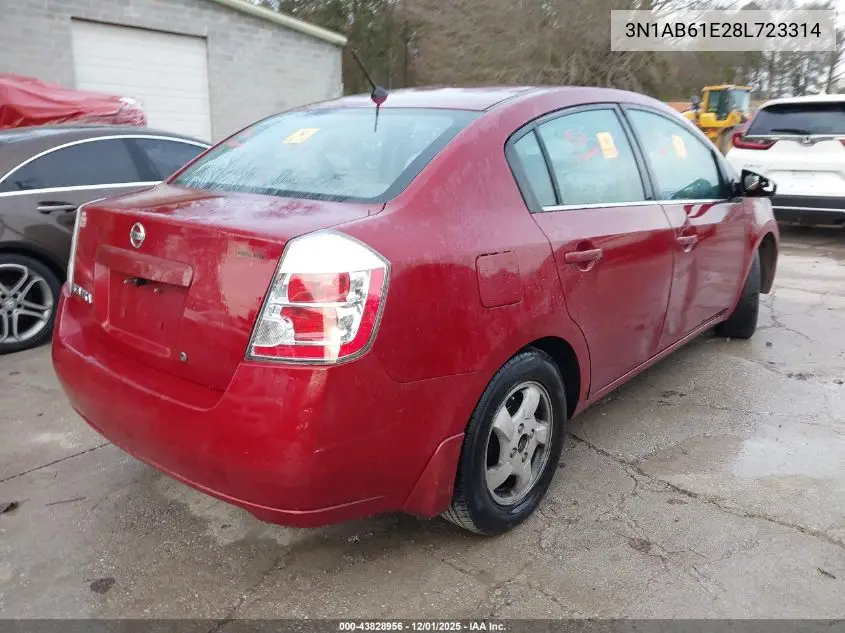 3N1AB61E28L723314 2008 Nissan Sentra 2.0