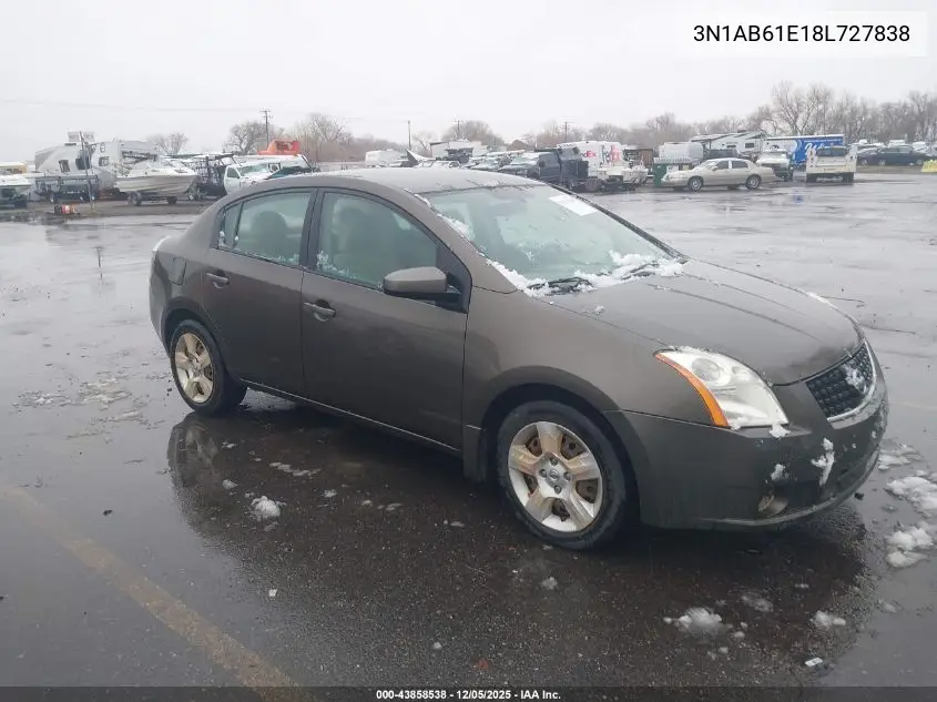 3N1AB61E18L727838 2008 Nissan Sentra 2.0S