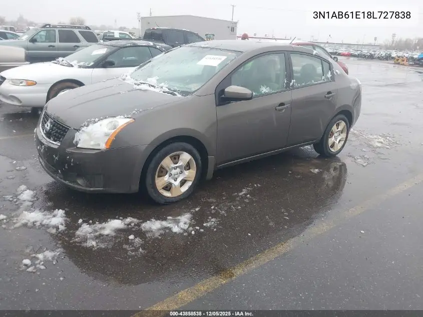 3N1AB61E18L727838 2008 Nissan Sentra 2.0S