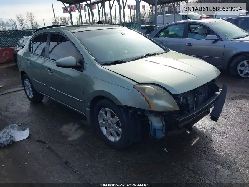 3N1AB61E58L633994 2008 Nissan Sentra 2.0S