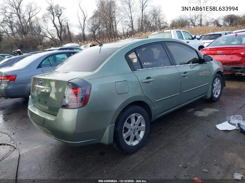 3N1AB61E58L633994 2008 Nissan Sentra 2.0S