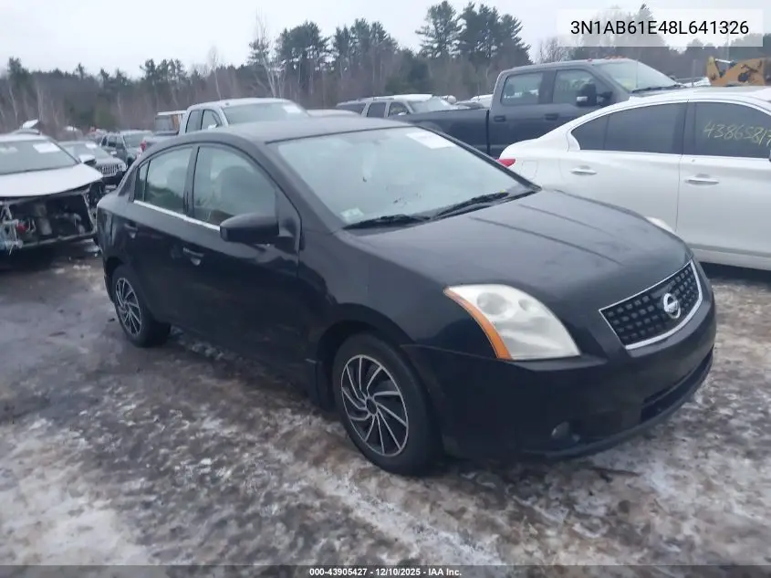 3N1AB61E48L641326 2008 Nissan Sentra 2.0S