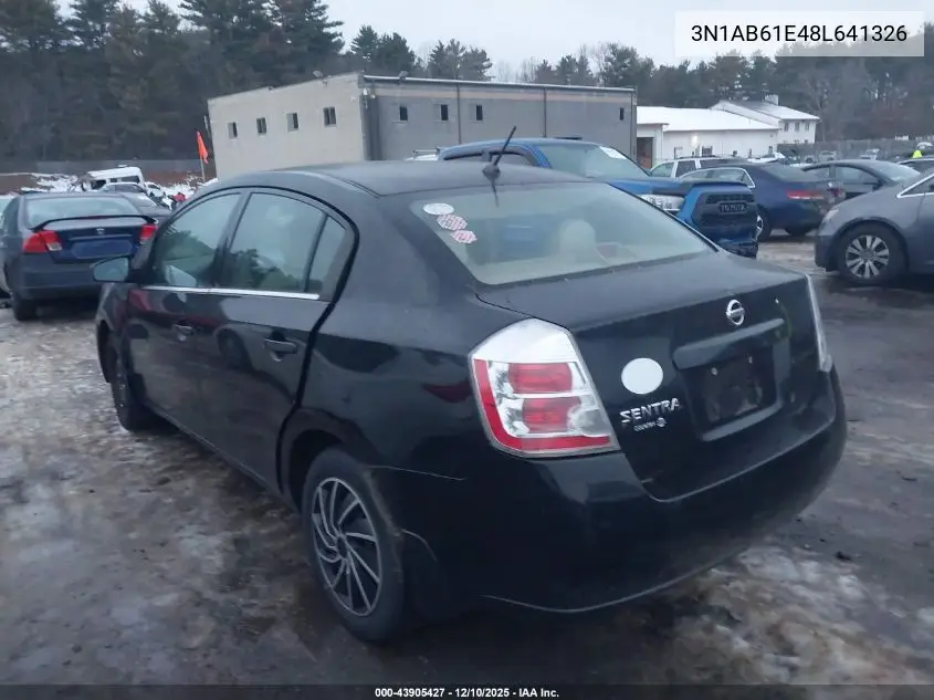 3N1AB61E48L641326 2008 Nissan Sentra 2.0S