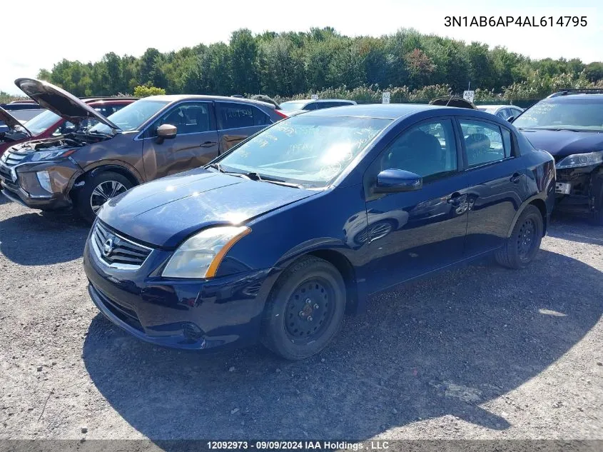 3N1AB6AP4AL614795 2010 Nissan Sentra 2.0/2.0S/Sr/2.0Sl