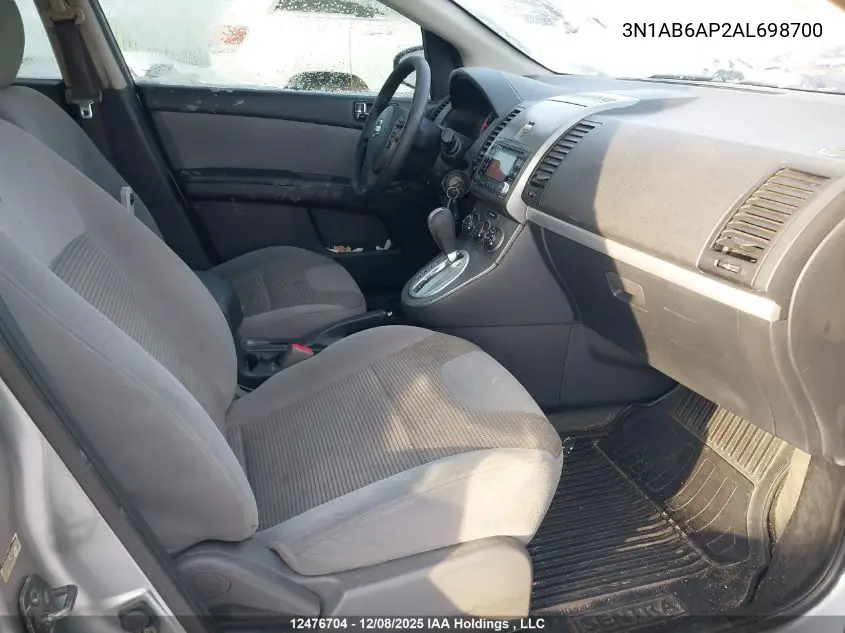 3N1AB6AP2AL698700 2010 Nissan Sentra 2.0S
