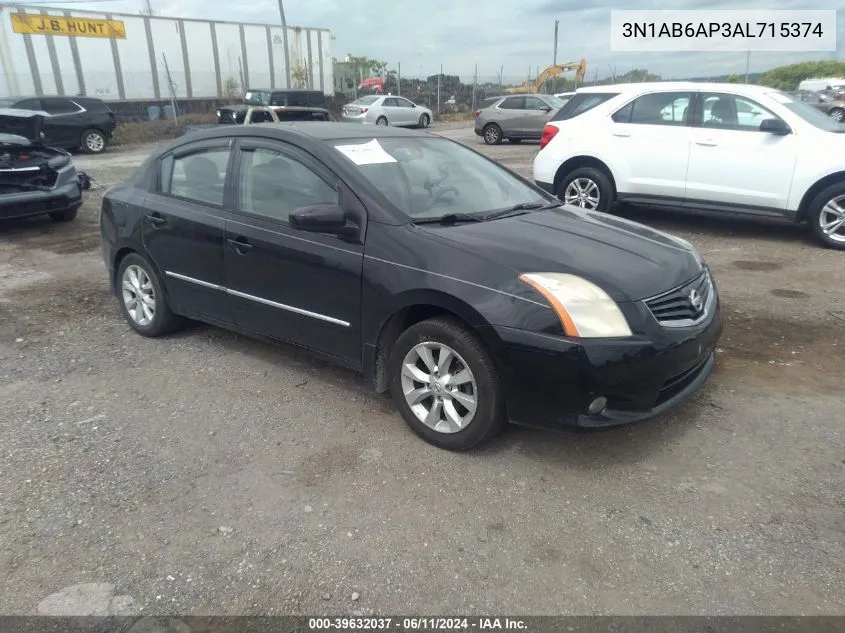 2010 Nissan Sentra 2.0Sl VIN: 3N1AB6AP3AL715374 Lot: 39632037