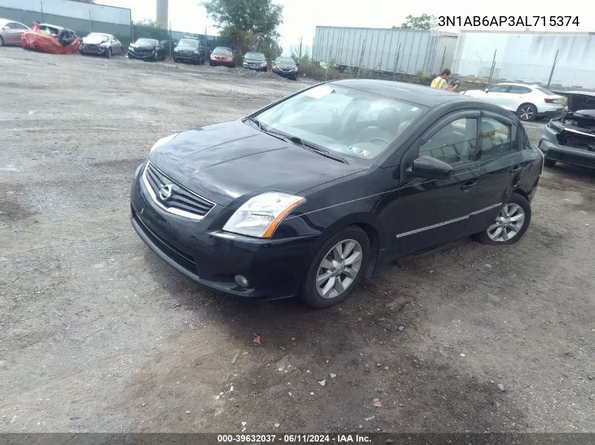 2010 Nissan Sentra 2.0Sl VIN: 3N1AB6AP3AL715374 Lot: 39632037