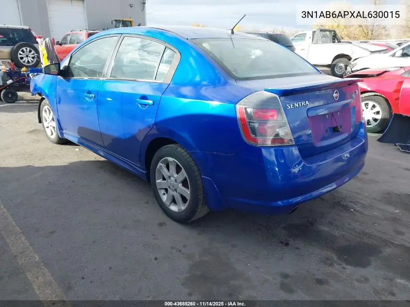 3N1AB6APXAL630015 2010 Nissan Sentra 2.0Sr