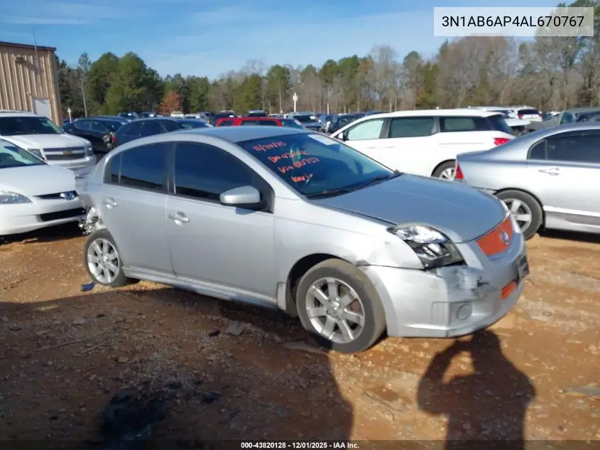 3N1AB6AP4AL670767 2010 Nissan Sentra 2.0Sr
