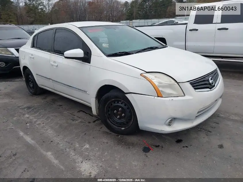 3N1AB6AP0AL660043 2010 Nissan Sentra 2.0S