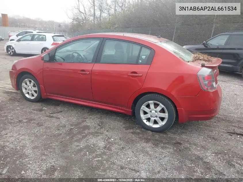 3N1AB6AP2AL661534 2010 Nissan Sentra 2.0Sr