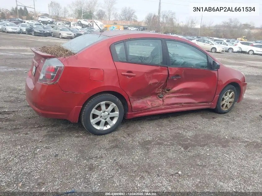 3N1AB6AP2AL661534 2010 Nissan Sentra 2.0Sr