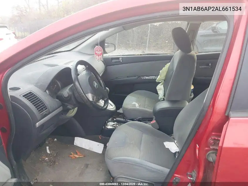 3N1AB6AP2AL661534 2010 Nissan Sentra 2.0Sr