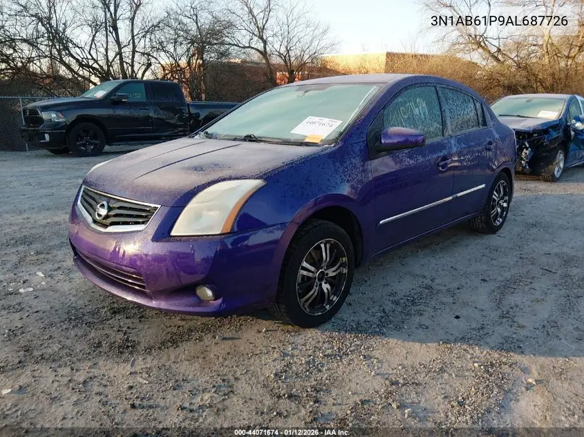 3N1AB6AP9AL687726 2010 Nissan Sentra 2.0Sl