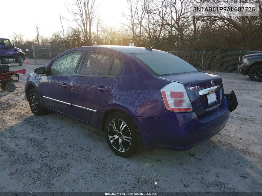 3N1AB6AP9AL687726 2010 Nissan Sentra 2.0Sl