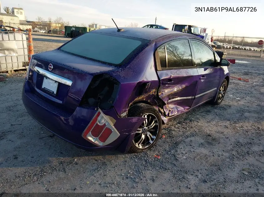 3N1AB6AP9AL687726 2010 Nissan Sentra 2.0Sl