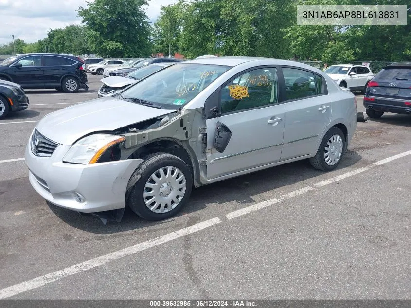 2011 Nissan Sentra 2.0/2.0S/Sr/2.0Sl VIN: 3N1AB6AP8BL613831 Lot: 39632985