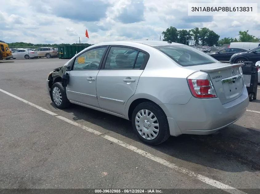 2011 Nissan Sentra 2.0/2.0S/Sr/2.0Sl VIN: 3N1AB6AP8BL613831 Lot: 39632985