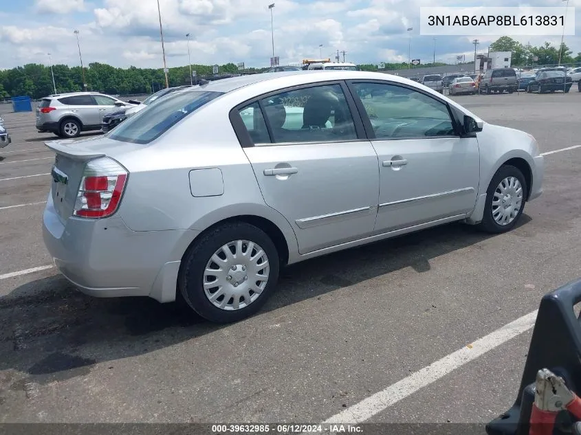 2011 Nissan Sentra 2.0/2.0S/Sr/2.0Sl VIN: 3N1AB6AP8BL613831 Lot: 39632985