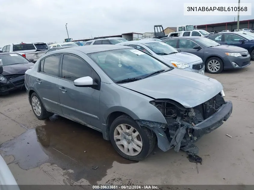 2011 Nissan Sentra 2.0S VIN: 3N1AB6AP4BL610568 Lot: 39633651