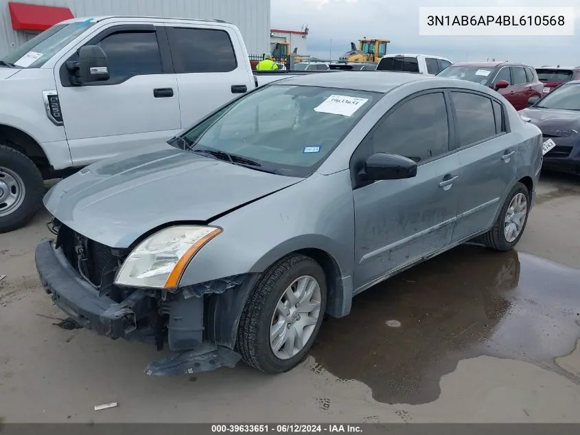 2011 Nissan Sentra 2.0S VIN: 3N1AB6AP4BL610568 Lot: 39633651