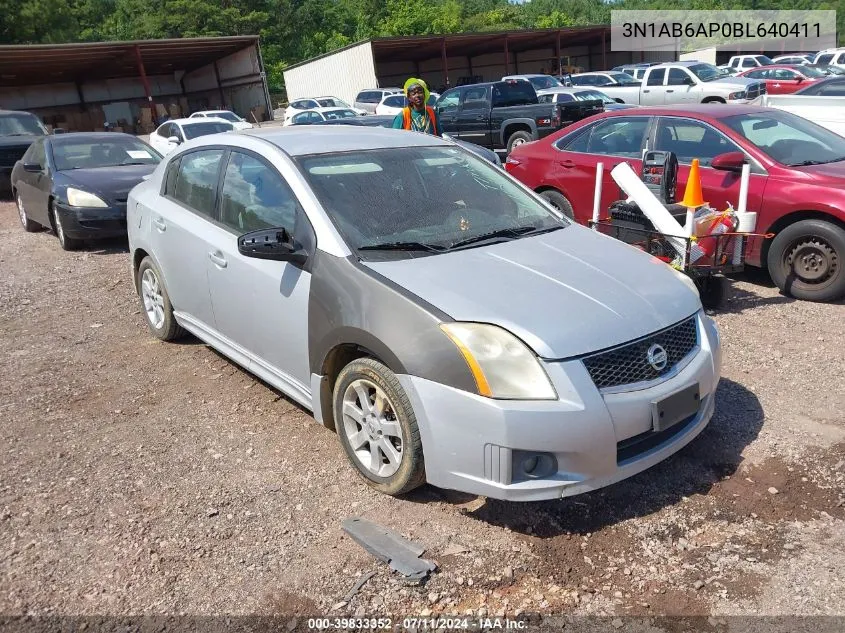 2011 Nissan Sentra 2.0Sr VIN: 3N1AB6AP0BL640411 Lot: 39833352