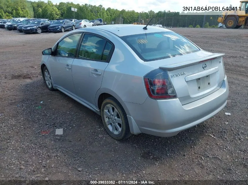 3N1AB6AP0BL640411 2011 Nissan Sentra 2.0Sr