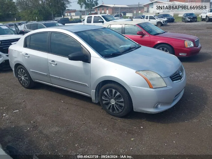 2011 Nissan Sentra 2.0S VIN: 3N1AB6AP9BL669583 Lot: 40423739