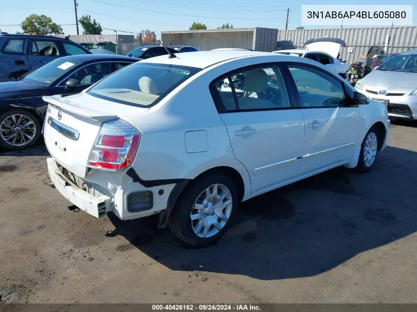 2011 Nissan Sentra 2.0S VIN: 3N1AB6AP4BL605080 Lot: 40426162