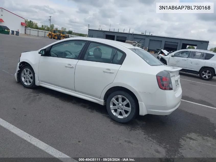 2011 Nissan Sentra 2.0Sr VIN: 3N1AB6AP7BL730168 Lot: 40435111