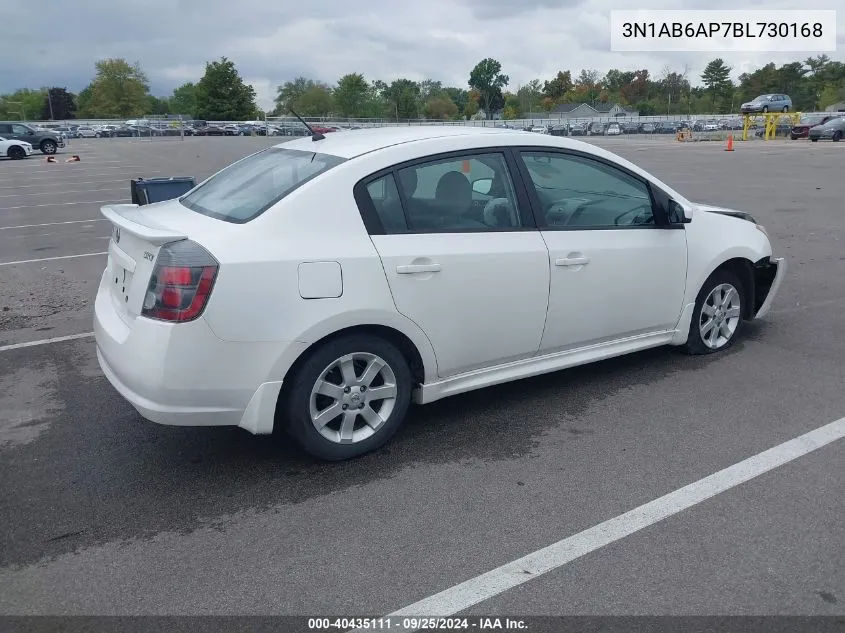 2011 Nissan Sentra 2.0Sr VIN: 3N1AB6AP7BL730168 Lot: 40435111