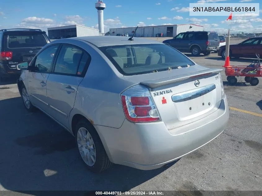 2011 Nissan Sentra 2.0S VIN: 3N1AB6AP4BL661844 Lot: 40449703