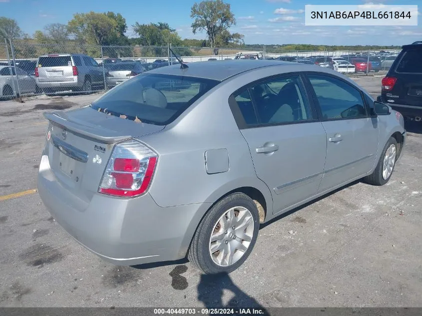 2011 Nissan Sentra 2.0S VIN: 3N1AB6AP4BL661844 Lot: 40449703