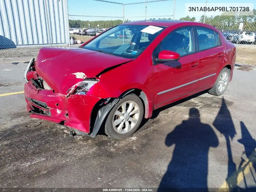 3N1AB6AP9BL701738 2011 Nissan Sentra 2.0Sl