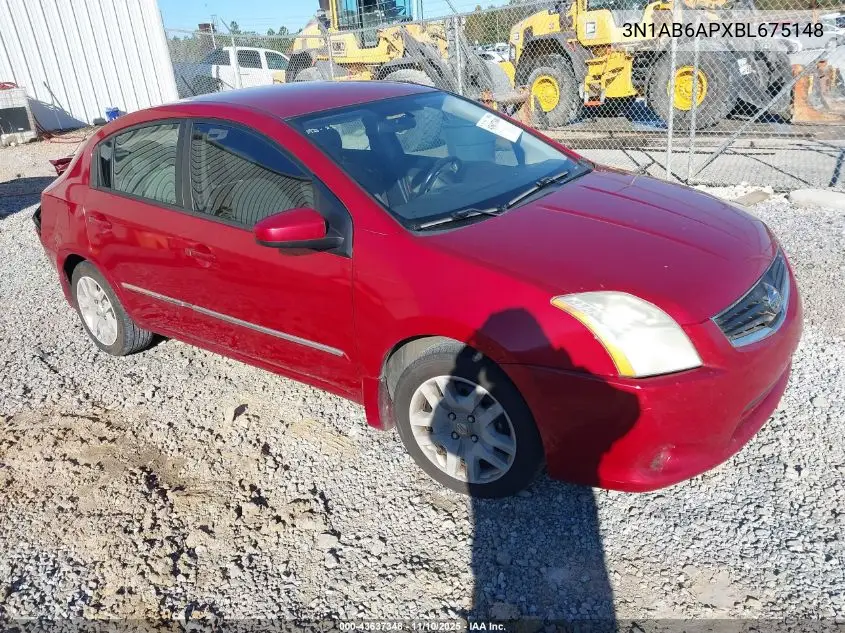 3N1AB6APXBL675148 2011 Nissan Sentra 2.0S