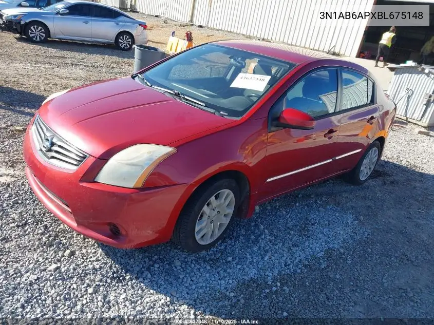 3N1AB6APXBL675148 2011 Nissan Sentra 2.0S